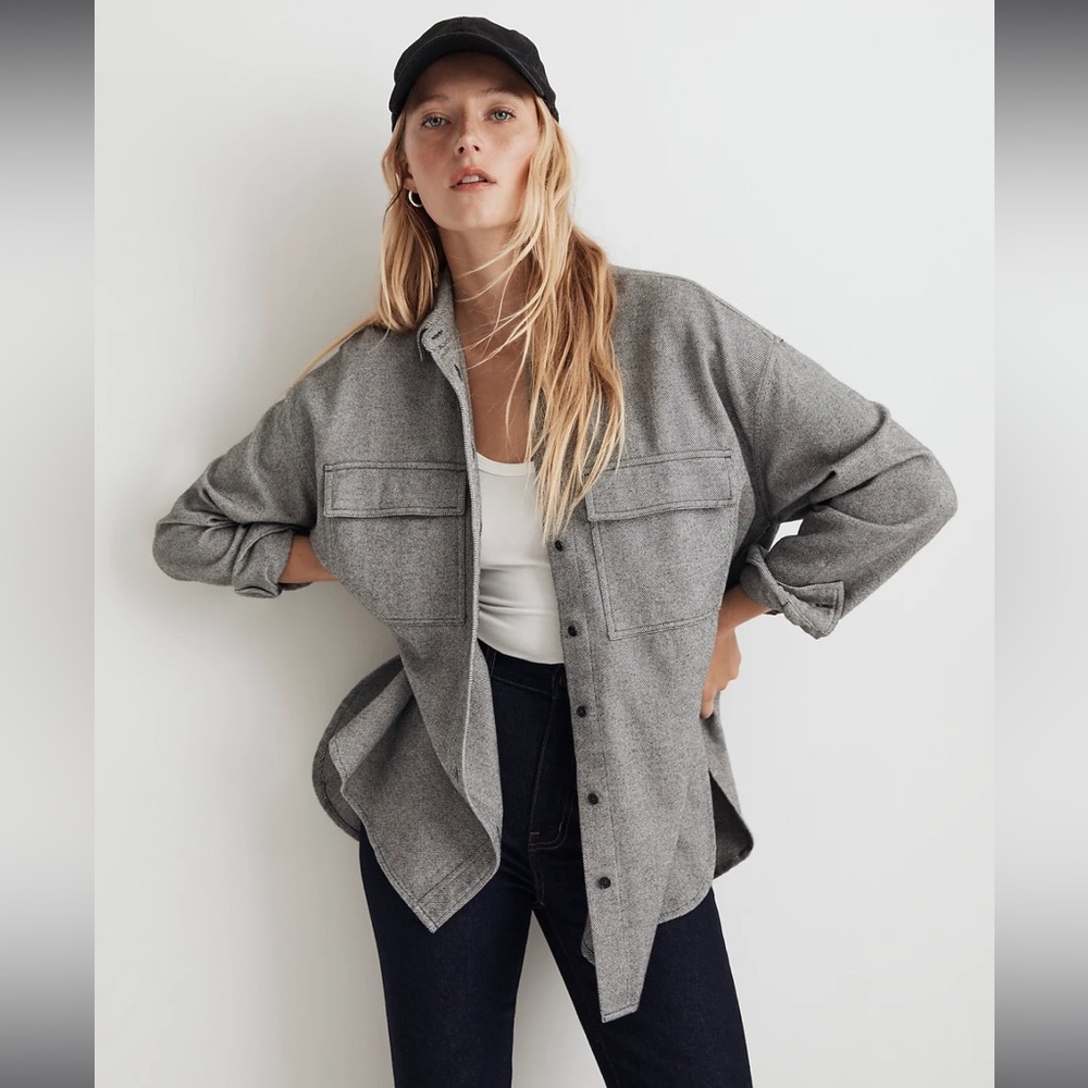 Madewell Oversized Shacket Shirt Jacket xxs